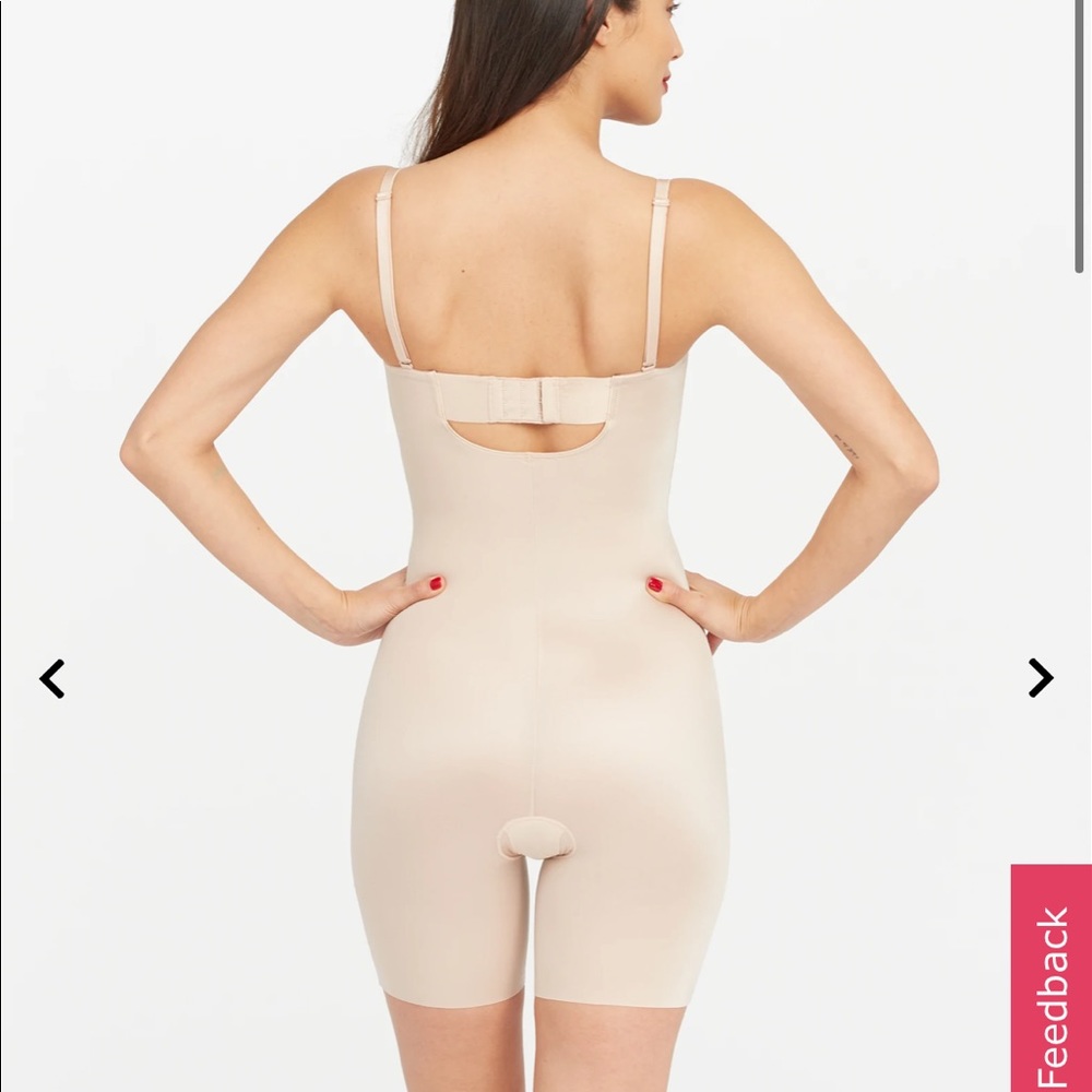 Suit Your Fancy Strapless Cupped Mid-Thigh Bodysuit
